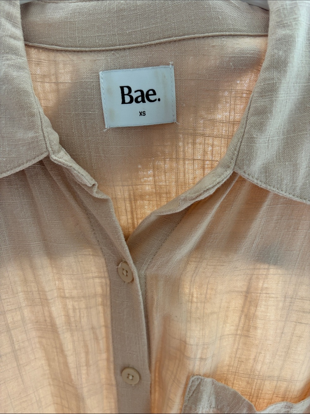 Bae. Oversized Button down Top - Picture 3 of 4